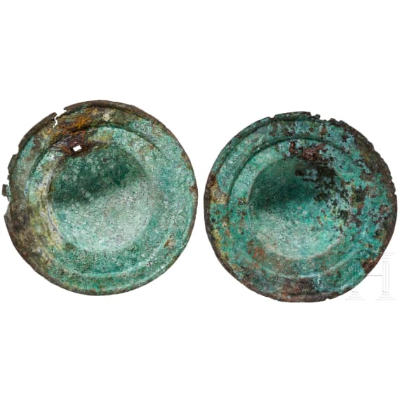 Two Bronze Phalerae (pectoral and dorsal armour) Italic, 6th &ndash; 5th Century B.C.