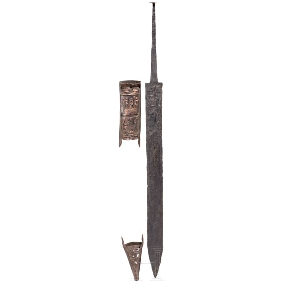 R&ouml;mischer Gladius vom Typus Pompeji mit Scheidenbeschl&auml;gen, 2. H&auml;lfte 1. Jhdt. n. Chr. bis fr&uuml;hes 2. Jhdt. n. Chr.