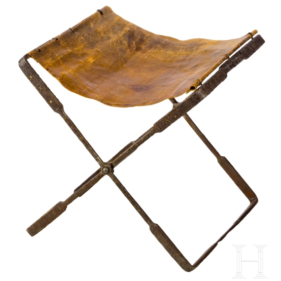 Roman folding chair, iron, with bronze inlays, 4th &ndash; mid-5th century A.D.