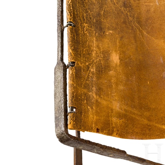Roman folding chair, iron, with bronze inlays, 4th &ndash; mid-5th century A.D.