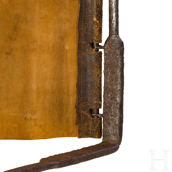Roman folding chair, iron, with bronze inlays, 4th &ndash; mid-5th century A.D.
