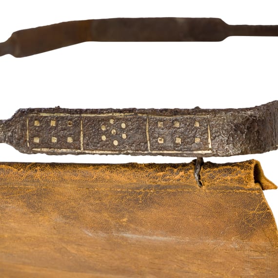 Roman folding chair, iron, with bronze inlays, 4th &ndash; mid-5th century A.D.