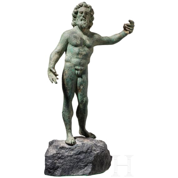 Bronzestatuette, Jupiter als Blitzschleuderer, R&ouml;misch 1. bis Mitte 3. Jhdt. n. Chr.