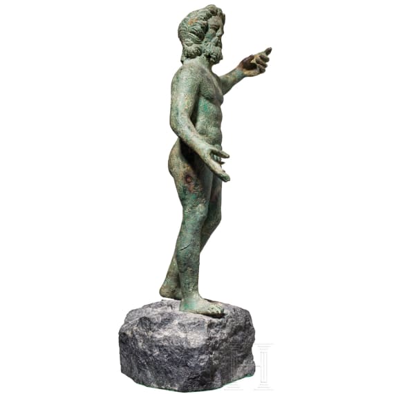 Bronzestatuette, Jupiter als Blitzschleuderer, R&ouml;misch 1. bis Mitte 3. Jhdt. n. Chr.