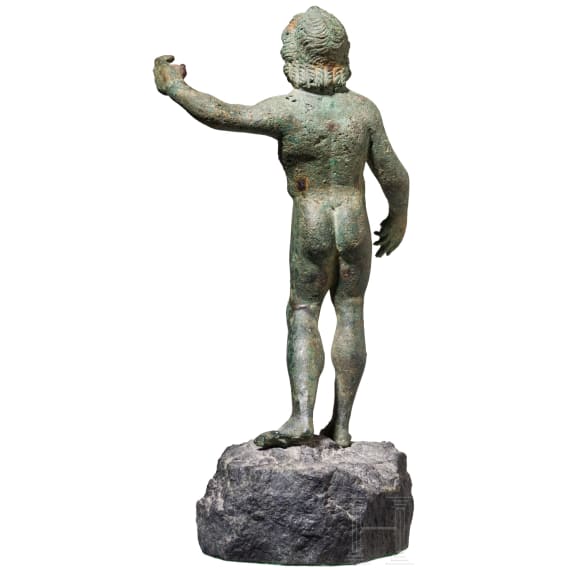 Bronzestatuette, Jupiter als Blitzschleuderer, R&ouml;misch 1. bis Mitte 3. Jhdt. n. Chr.