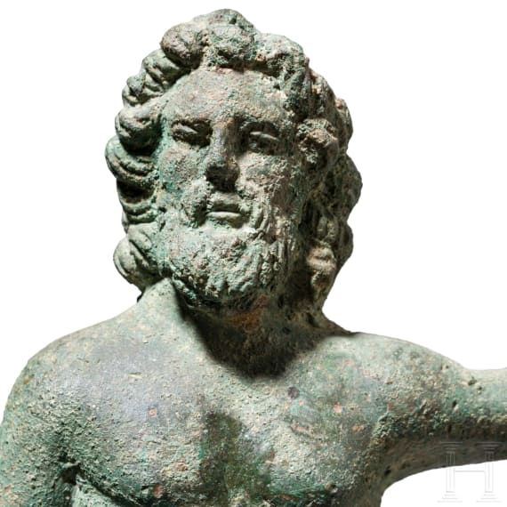 Bronzestatuette, Jupiter als Blitzschleuderer, R&ouml;misch 1. bis Mitte 3. Jhdt. n. Chr.