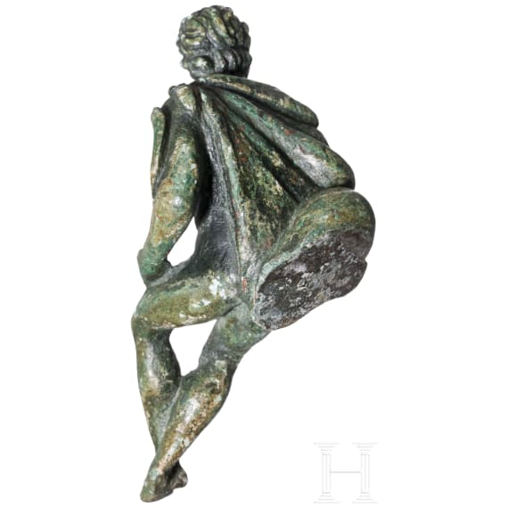 Bronzestatuette eines sitzenden Fauns, r&ouml;misch, 1. &ndash; 2. Jhdt. n. Chr.