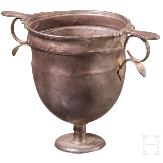 Kantharos der sp&auml;teren Form mit Stengelfu&szlig;, r&ouml;misch, 1. - 2. Jhdt. n. Chr.