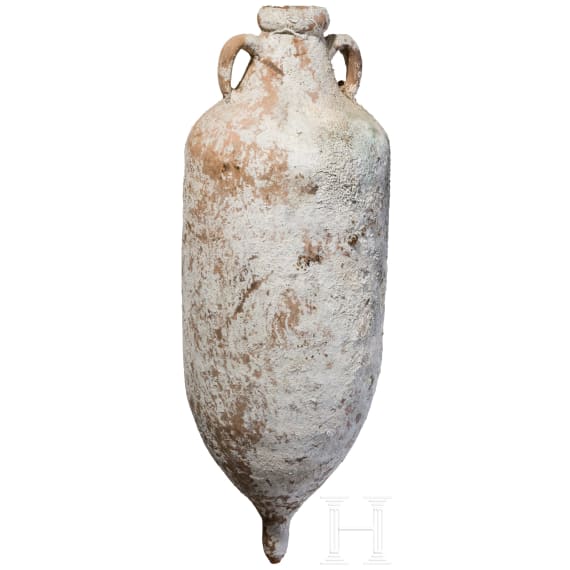 Sp&auml;tr&ouml;mische Amphore aus Nordafrika (Typ mit zylindrischem Corpus, gro&szlig;e Variante), Mitte 5. Jhdt. - Mitte 7. Jhdt. n. Chr.