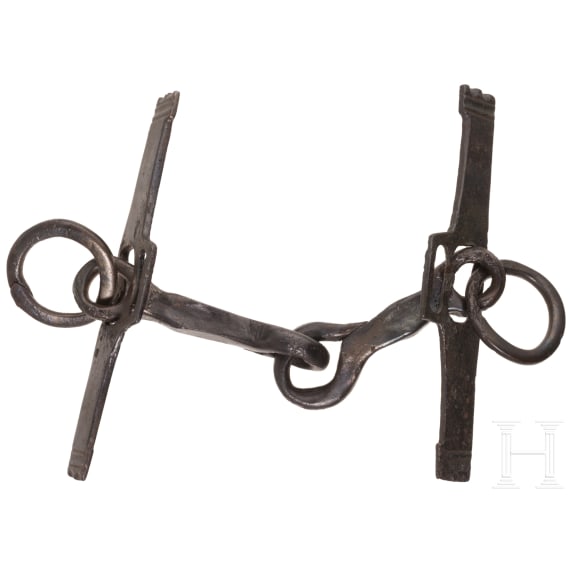 Late Roman full cheek snaffle, late 3rd - 4th century A.D.