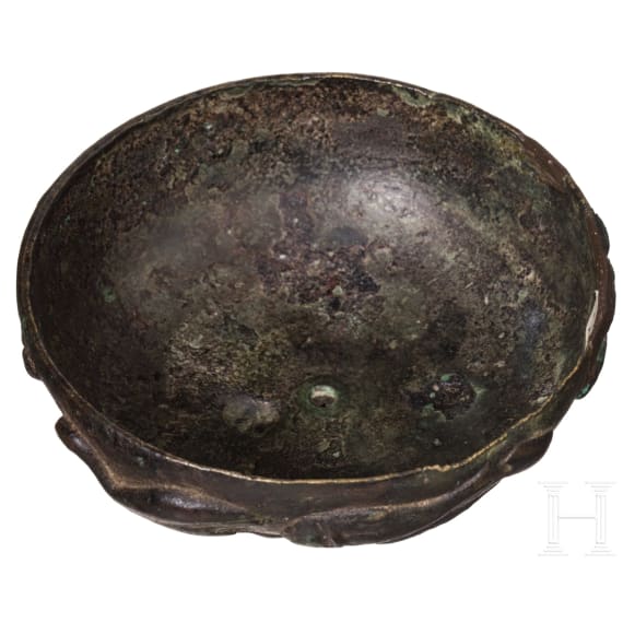 Bronzeschale mit Wassertierfries auf der Au&szlig;enwandung, fr&uuml;hbyzantinisch, 6. - 7. Jhdt.