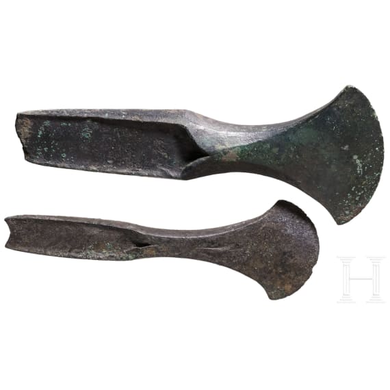 Two bronze heel axes, Middle Bronze Age, 15th&ndash;14th centuries B.C.