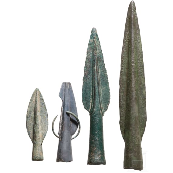 Four Bronze Age spearheads, 12th&ndash;9th centuries B.C.