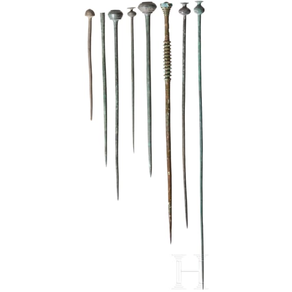 Eight Late Bronze Age pins, 12th&ndash;10th centuries B.C.