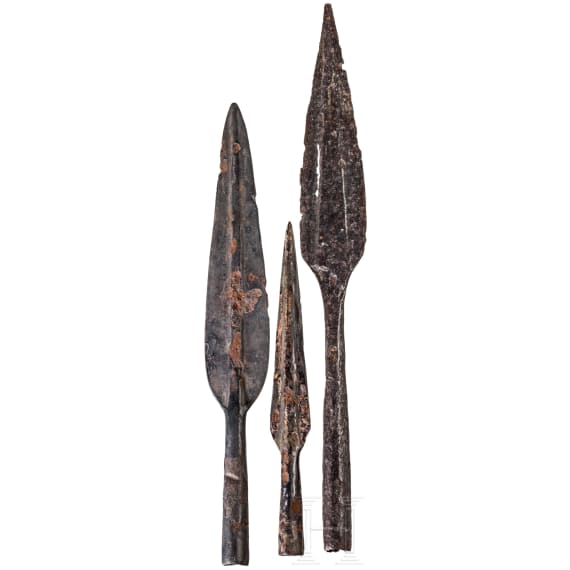 Three Celtic spearheads, 3rd&ndash;2nd centuries B.C.
