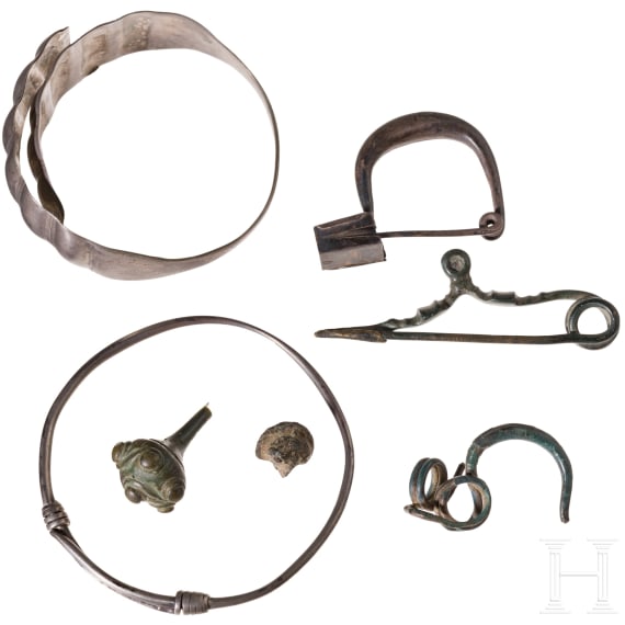 Celtic and Early Iron Age jewellery from South-Eastern Europe, seven pieces, 4th&ndash;1st centuries B.C.