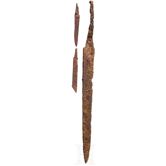 Sax and two knives, Merovingian, 6th century A.D.