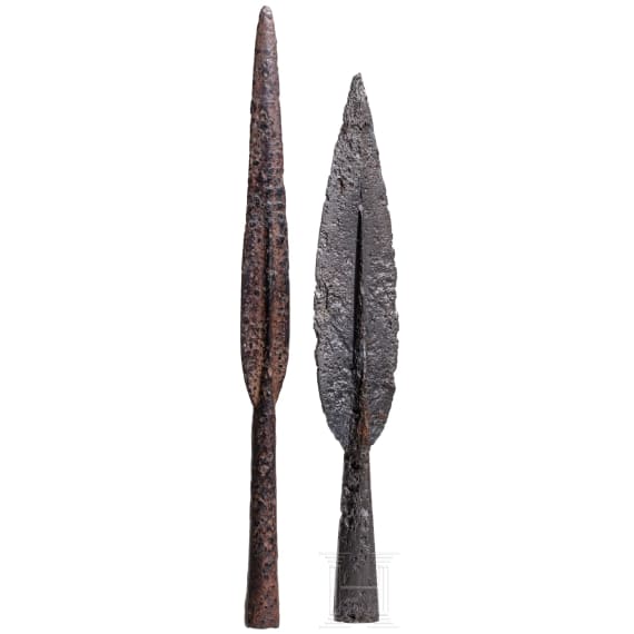 Two Frankish spearheads, 5th century