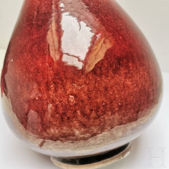 A large oxblood glazed Yuhuchunping Vase, China, probably Kangxi to Qianlong Period, 18th century