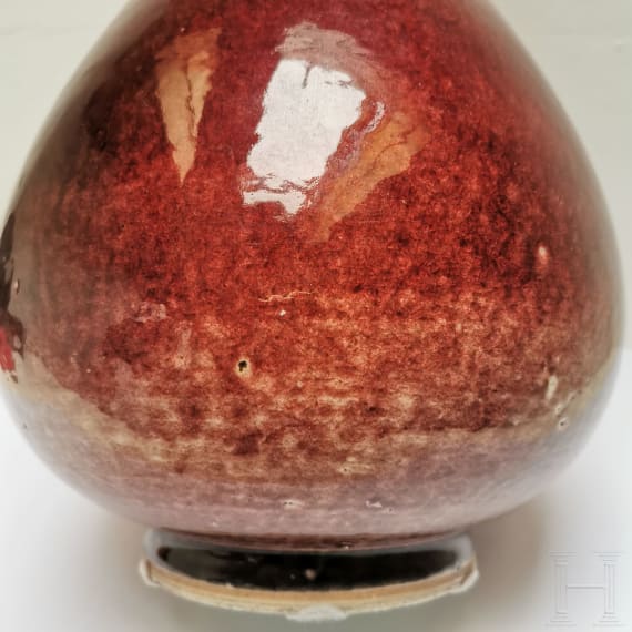 A large oxblood glazed Yuhuchunping Vase, China, probably Kangxi to Qianlong Period, 18th century