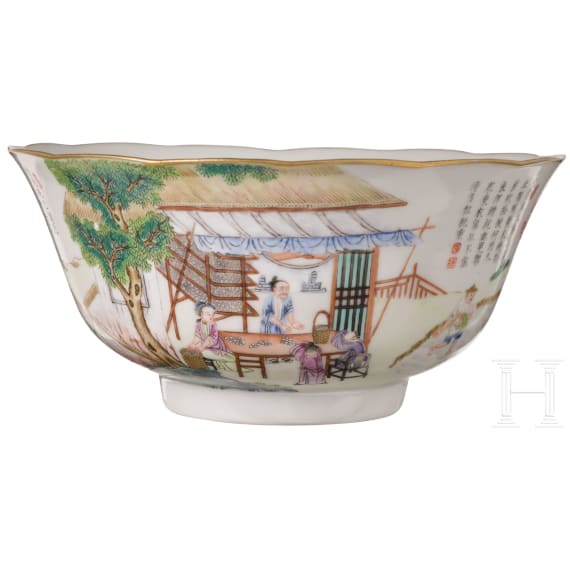 Famille-Rose-Schale, China, wohl Xianfeng-Periode (1831-1861), um 1850