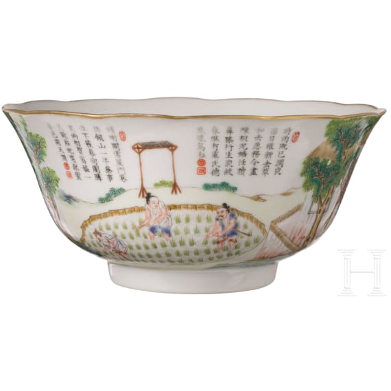 Famille-Rose-Schale, China, wohl Xianfeng-Periode (1831-1861), um 1850