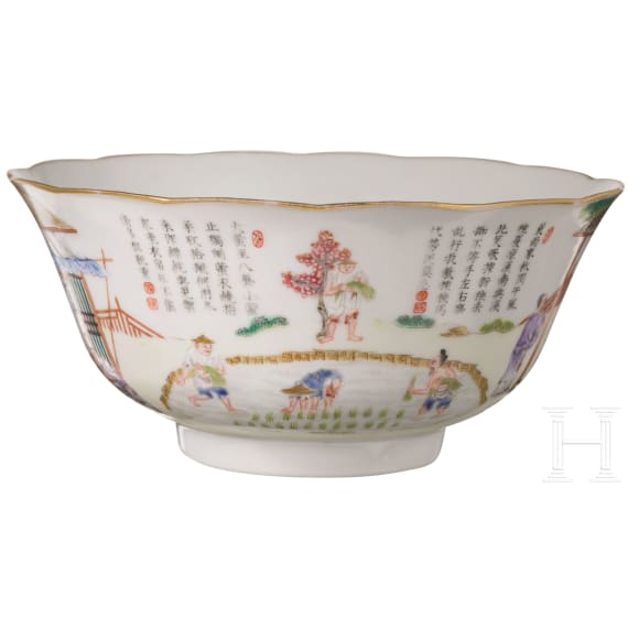 Famille-Rose-Schale, China, wohl Xianfeng-Periode (1831-1861), um 1850