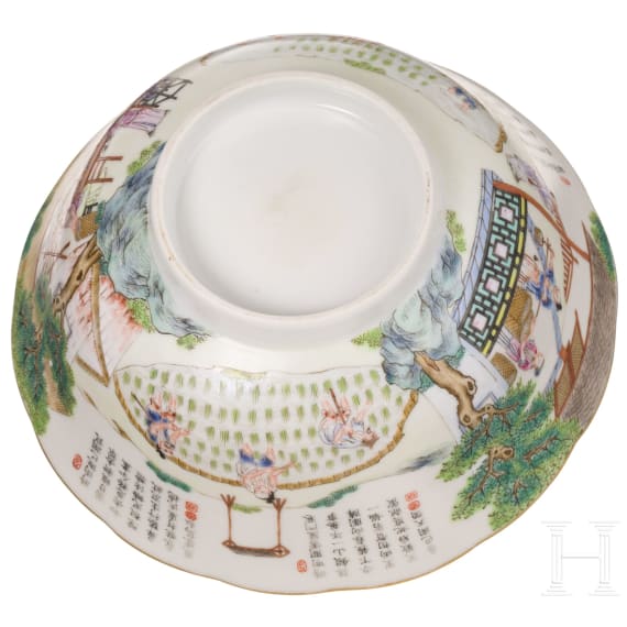 Famille-Rose-Schale, China, wohl Xianfeng-Periode (1831-1861), um 1850