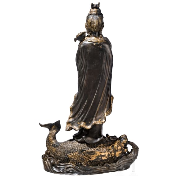 A Guanyin Standing on a Dragon-Fish, 20th century