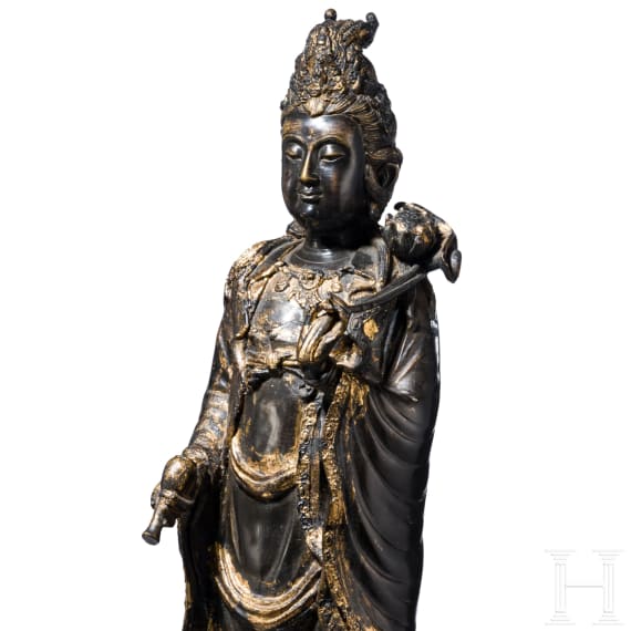 A Guanyin Standing on a Dragon-Fish, 20th century