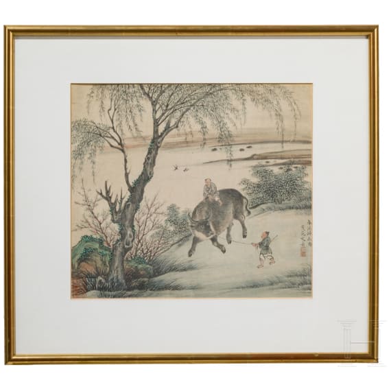 "Returning from Pasture by the Spring Stream", China