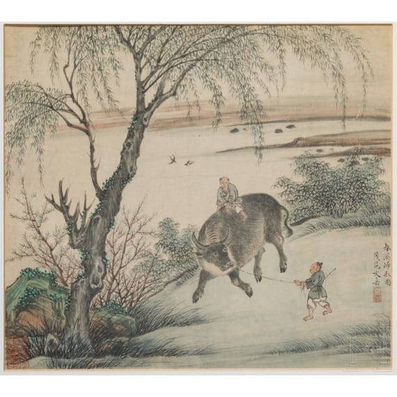 "Returning from Pasture by the Spring Stream", China