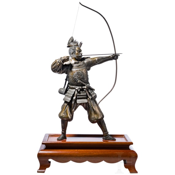 "An archer", Japan, bears signature probably 'Yoshimitsu', late 19th/early 20th century