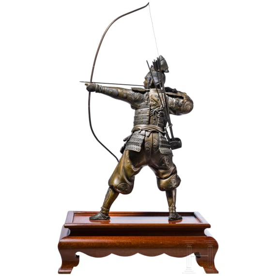 "An archer", Japan, bears signature probably 'Yoshimitsu', late 19th/early 20th century