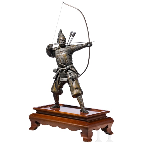 "An archer", Japan, bears signature probably 'Yoshimitsu', late 19th/early 20th century