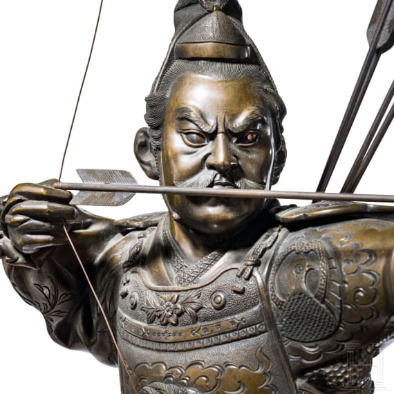 "An archer", Japan, bears signature probably 'Yoshimitsu', late 19th/early 20th century