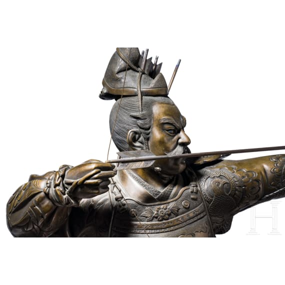"An archer", Japan, bears signature probably 'Yoshimitsu', late 19th/early 20th century