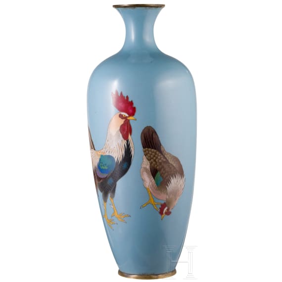 A Japanese cloisonn&eacute; vase, Meiji period