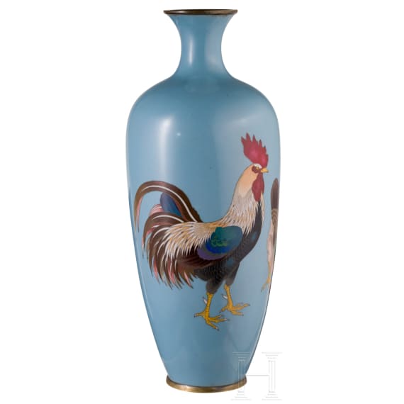 A Japanese cloisonn&eacute; vase, Meiji period