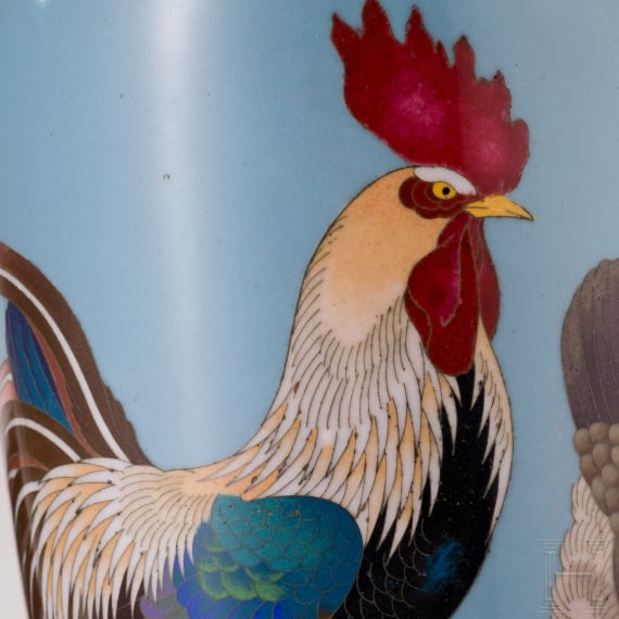 A Japanese cloisonn&eacute; vase, Meiji period