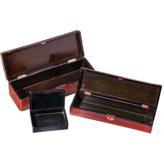 Three Japanese lacquer boxes, Japan, probably late 19th/early 20th