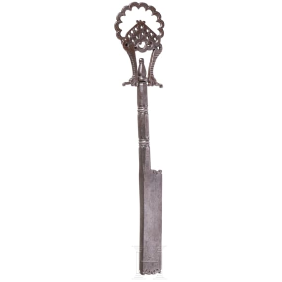 A Persian chiseled sharpening steel, 18th century
