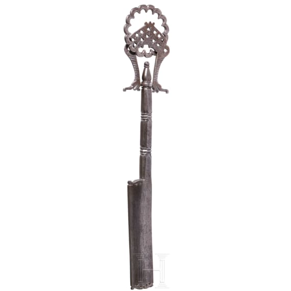 A Persian chiseled sharpening steel, 18th century