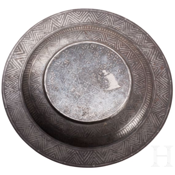A damascened Indian presenting plate, Lahore, 19th century