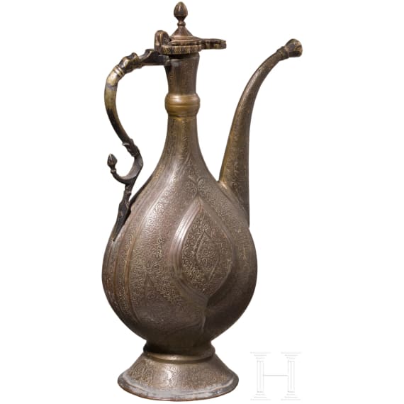 A large Bukhara bronze ewer, 19th century
