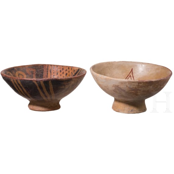 Zwei pr&auml;kolumbische Schalen, wohl Ekuador, Carchi, 800 - 1500 n. Chr.