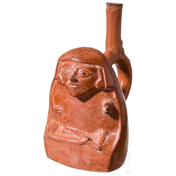 Pr&auml;kolumbisches Figurengef&auml;&szlig;, peruanische Nordk&uuml;ste, wohl Moche-Kultur, 4. - 8. Jhdt.