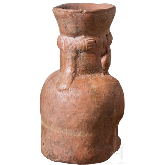 Pr&auml;kolumbisches Figurengef&auml;&szlig;, peruanische Nordk&uuml;ste, wohl Moche-Kultur, 4. - 8. Jhdt.