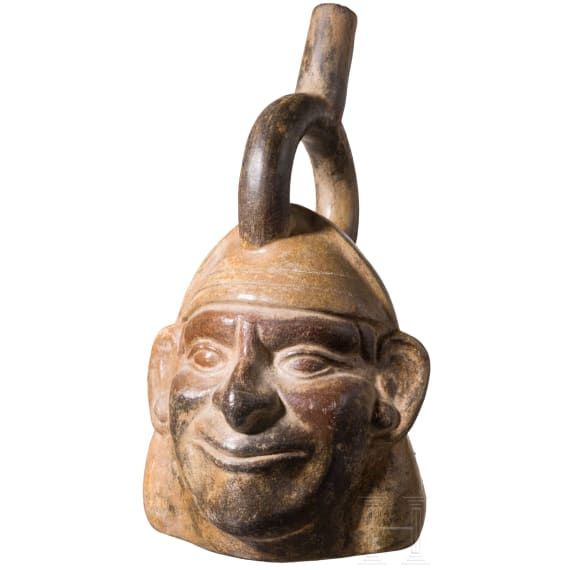 Pr&auml;kolumbisches Figurengef&auml;&szlig;, peruanische Nordk&uuml;ste, wohl Moche-Kultur, 4. - 8. Jhdt.