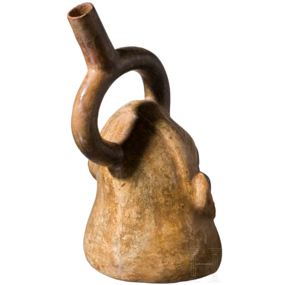 Pr&auml;kolumbisches Figurengef&auml;&szlig;, peruanische Nordk&uuml;ste, wohl Moche-Kultur, 4. - 8. Jhdt.